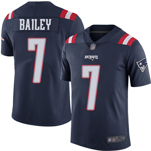 New England Patriots Football #7 Rush Vapor Untouchable Limited Navy Blue Men Jake Bailey NFL Jersey
